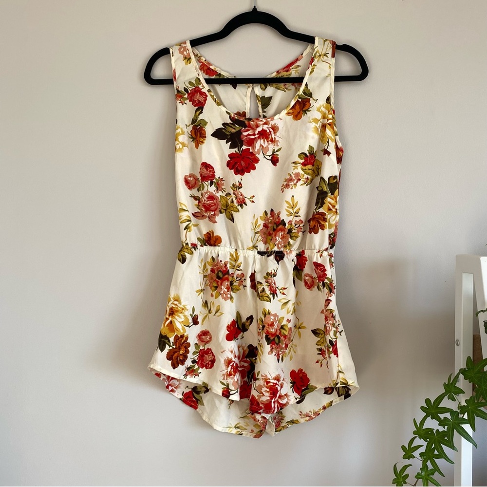 Floral Sleeveless Romper